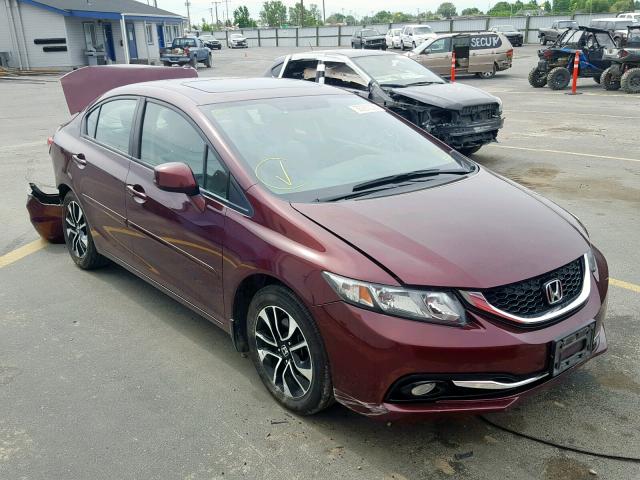 19XFB2F99DE076240 - 2013 HONDA CIVIC EXL MAROON photo 1