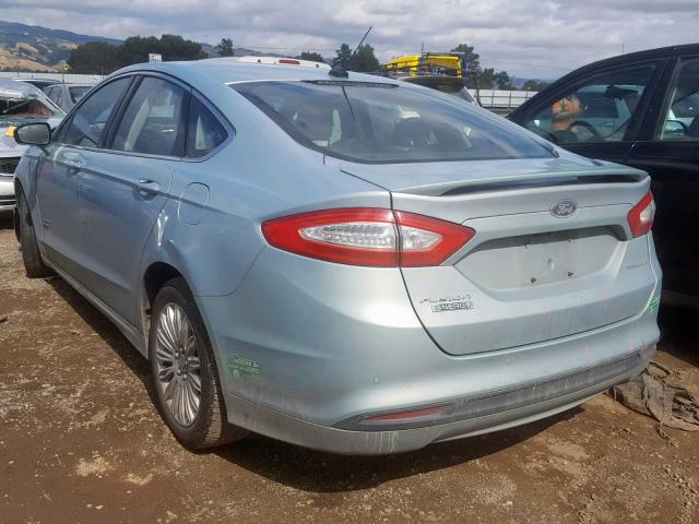 3FA6P0SU0DR386677 - 2013 FORD FUSION TIT TEAL photo 3