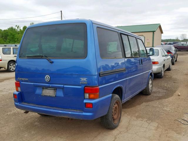 WV2MH4703YH032284 - 2000 VOLKSWAGEN EUROVAN MV BLUE photo 4