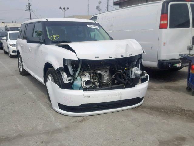 2FMGK5B85EBD25575 - 2014 FORD FLEX SE WHITE photo 1