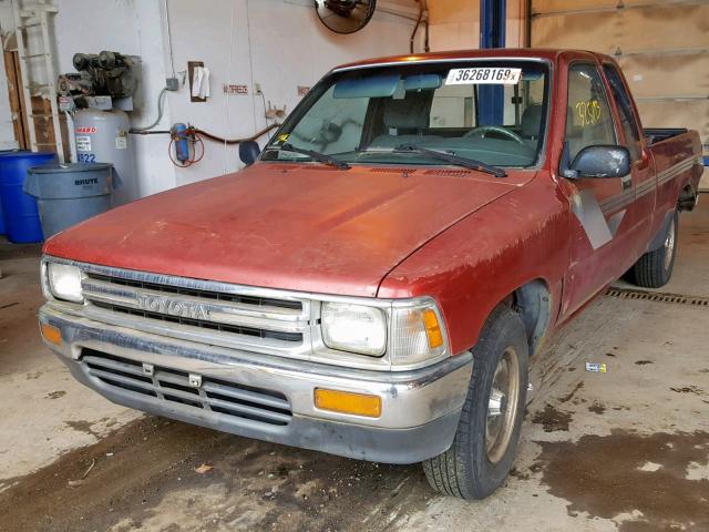 JT4RN93S6L5020867 - 1990 TOYOTA PICKUP 1/2 MAROON photo 2