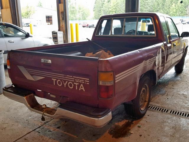 JT4RN93S6L5020867 - 1990 TOYOTA PICKUP 1/2 MAROON photo 4