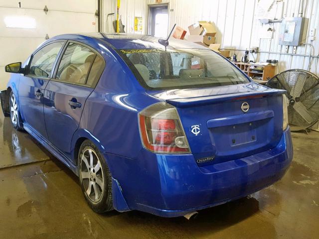 3N1AB6AP8BL718594 - 2011 NISSAN SENTRA 2.0 BLUE photo 3