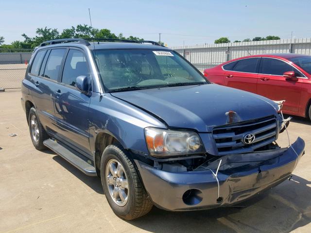 JTEGD21A860138833 - 2006 TOYOTA HIGHLANDER BLUE photo 1