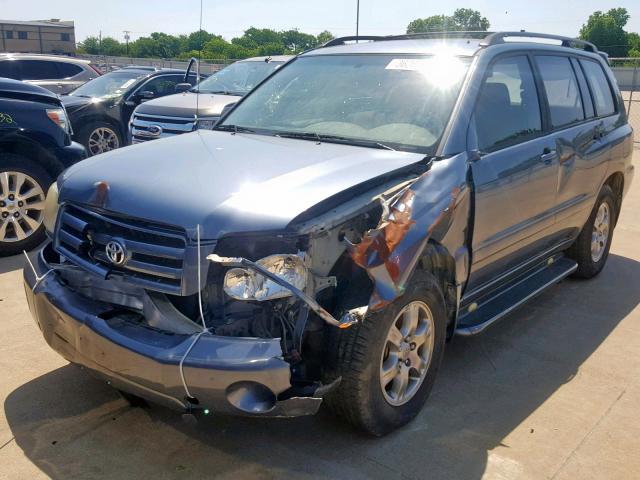 JTEGD21A860138833 - 2006 TOYOTA HIGHLANDER BLUE photo 2