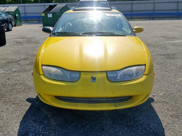 1G8ZR14711Z323216 - 2001 SATURN SC2 YELLOW photo 9