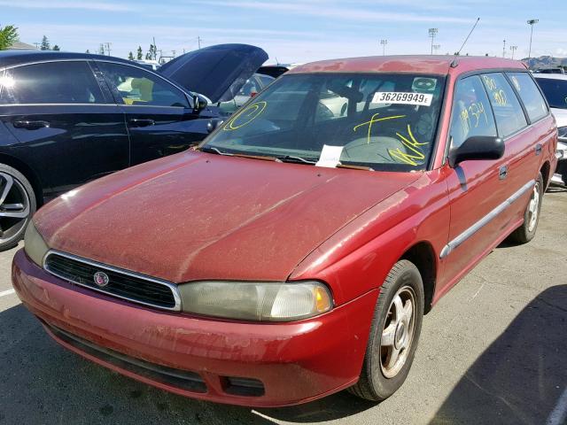 4S3BK635XT7301027 - 1996 SUBARU LEGACY L RED photo 2