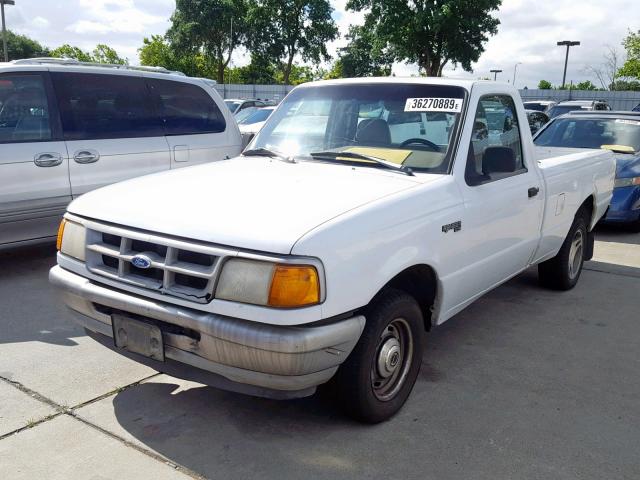 1FTCR10X9PPB10049 - 1993 FORD RANGER WHITE photo 2