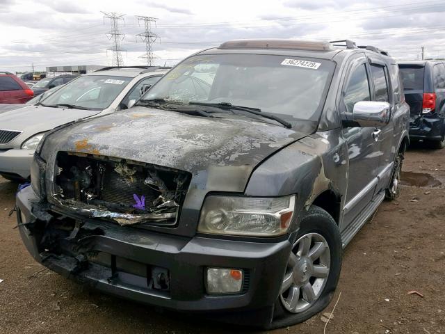 5N3AA08C84N808804 - 2004 INFINITI QX56 GRAY photo 2