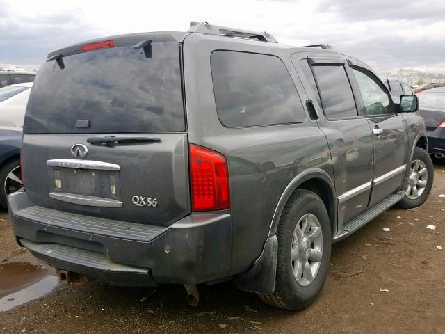 5N3AA08C84N808804 - 2004 INFINITI QX56 GRAY photo 4