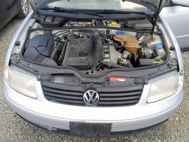 WVWAC63B01P013433 - 2001 VOLKSWAGEN PASSAT GLS SILVER photo 7