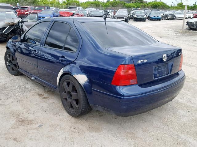 3VWPD69M91M140426 - 2001 VOLKSWAGEN JETTA WOLF BLUE photo 3