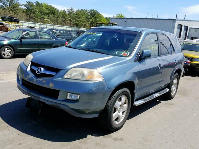 2HNYD18225H537405 - 2005 ACURA MDX BLUE photo 2