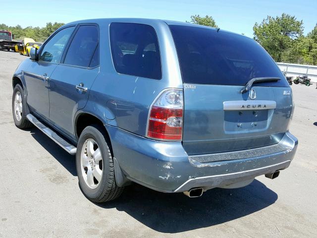 2HNYD18225H537405 - 2005 ACURA MDX BLUE photo 3