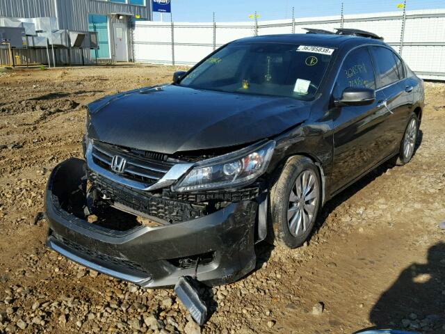 1HGCR2F87EA811910 - 2014 HONDA ACCORD EXL GRAY photo 2