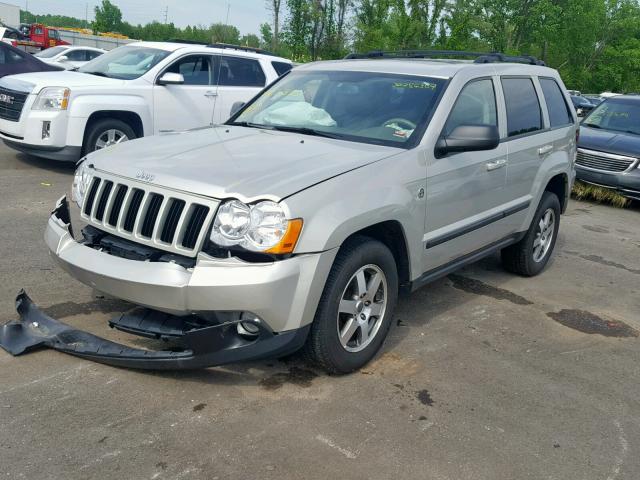 1J8HR48N88C213331 - 2008 JEEP GRAND CHER BEIGE photo 2