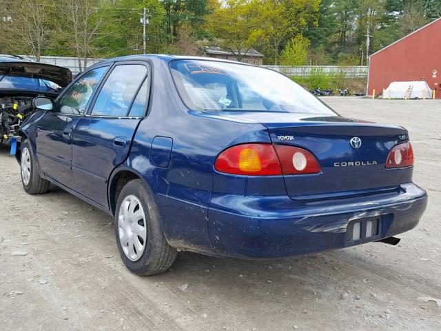 2T1BR12E21C488839 - 2001 TOYOTA COROLLA CE BLUE photo 3