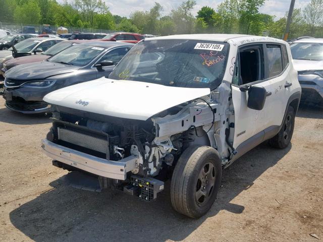 ZACCJBAB6HPF14933 - 2017 JEEP RENEGADE S WHITE photo 2