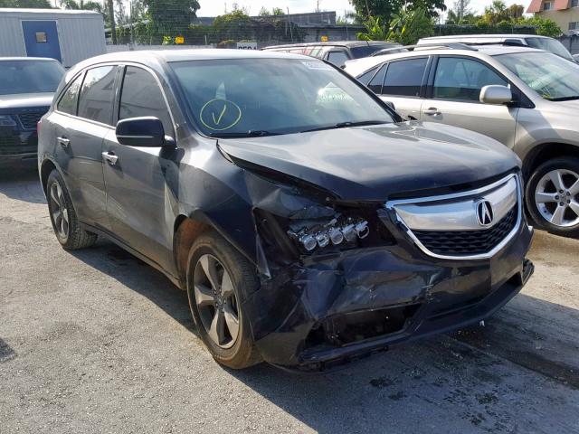 5FRYD3H29EB015621 - 2014 ACURA MDX BLACK photo 1