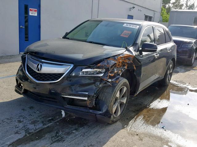 5FRYD3H29EB015621 - 2014 ACURA MDX BLACK photo 2