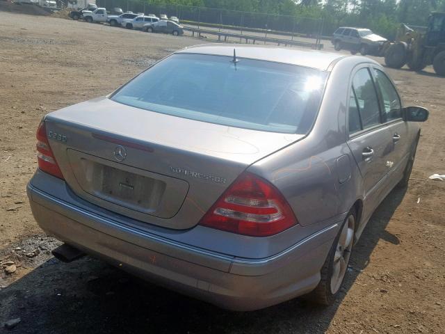 WDBRF40J95F601271 - 2005 MERCEDES-BENZ C 230K SPO SILVER photo 4