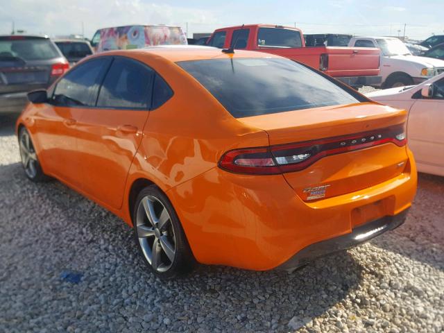 1C3CDFCB0DD340897 - 2013 DODGE DART LIMIT ORANGE photo 3