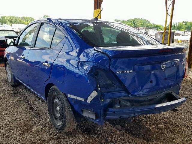 3N1CN7AP8HL850981 - 2017 NISSAN VERSA S BLUE photo 3