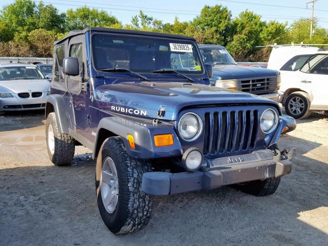 1J4FA69S54P743470 - 2004 JEEP WRANGLER / BLUE photo 1