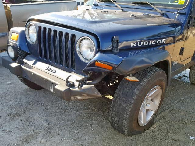 1J4FA69S54P743470 - 2004 JEEP WRANGLER / BLUE photo 9