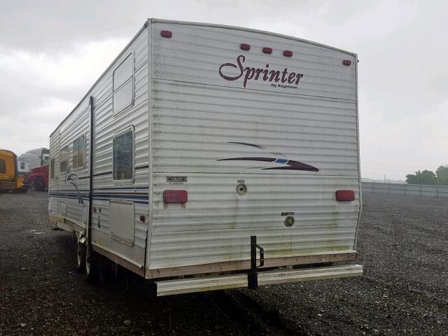 4YDT3032X21205157 - 2002 KEYSTONE SPRINTER WHITE photo 3