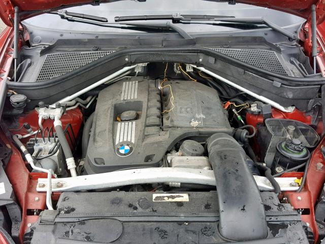 5UXFG43509L224836 - 2009 BMW X6 XDRIVE3 RED photo 7