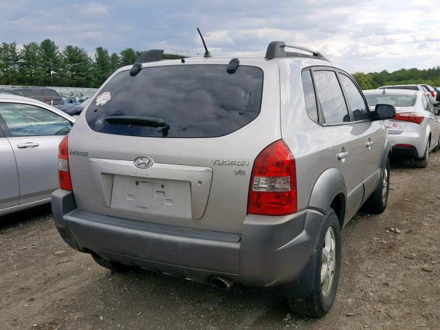 KM8JN12D25U081834 - 2005 HYUNDAI TUCSON GLS SILVER photo 4