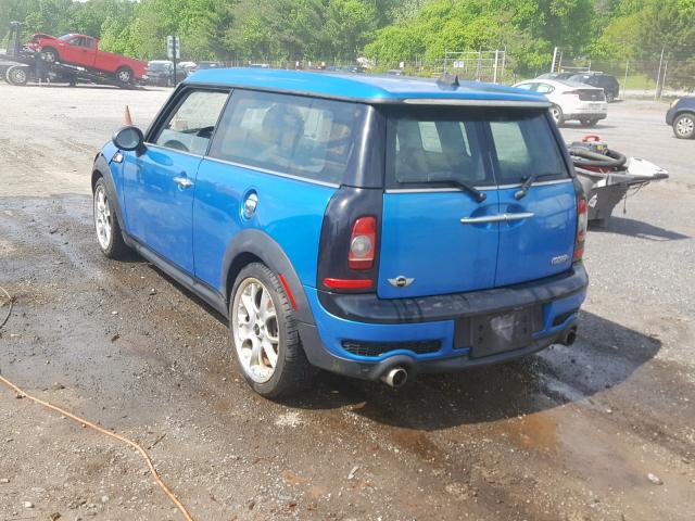 WMWMM335X8TP71720 - 2008 MINI COOPER S C BLUE photo 3