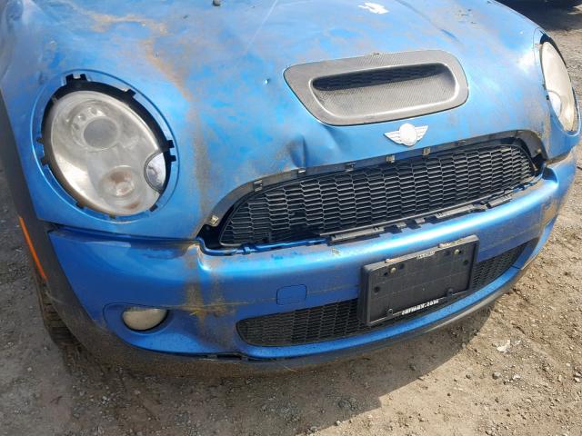 WMWMM335X8TP71720 - 2008 MINI COOPER S C BLUE photo 9