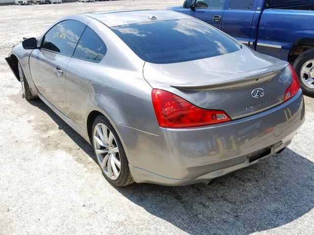 JNKCV64EX8M127414 - 2008 INFINITI G37 BASE GRAY photo 3