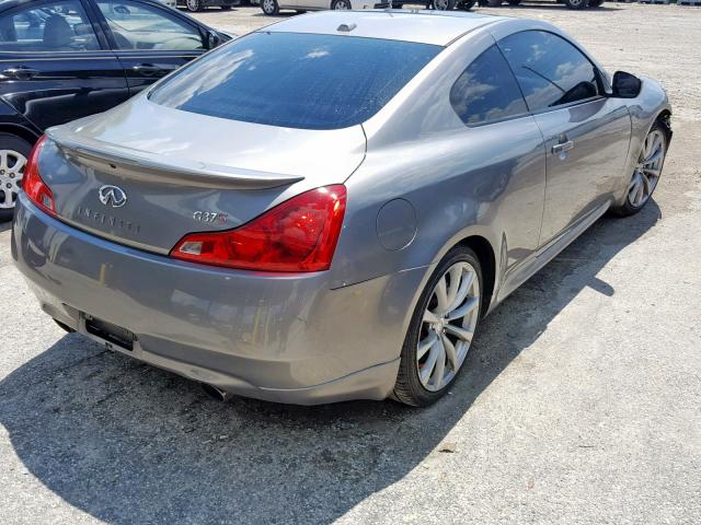 JNKCV64EX8M127414 - 2008 INFINITI G37 BASE GRAY photo 4