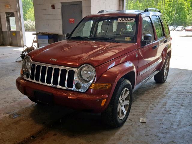 1J4GL58K76W194857 - 2006 JEEP LIBERTY LI RED photo 2