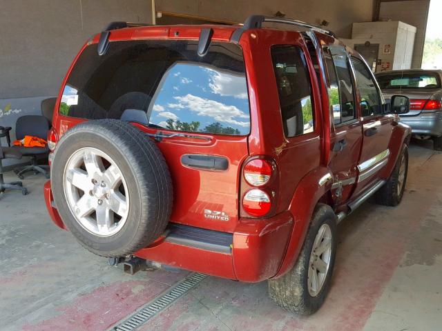 1J4GL58K76W194857 - 2006 JEEP LIBERTY LI RED photo 4