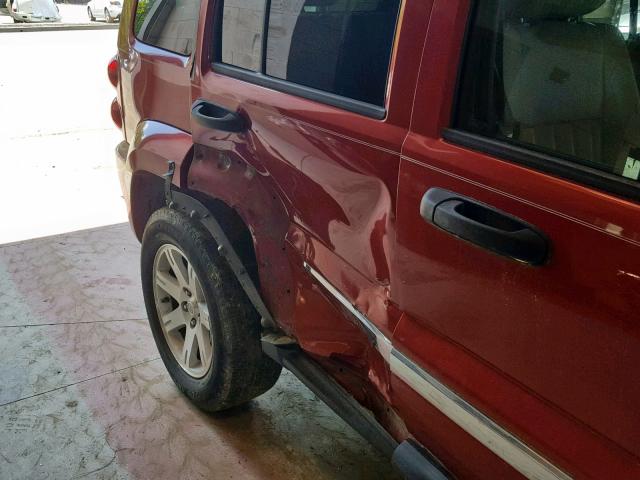 1J4GL58K76W194857 - 2006 JEEP LIBERTY LI RED photo 9