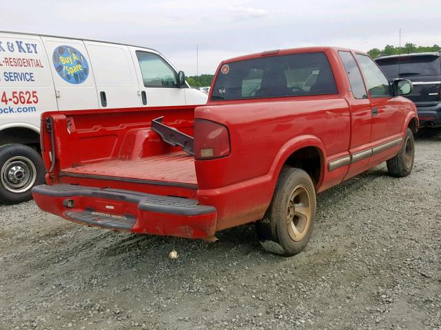 1GCCS195818155037 - 2001 CHEVROLET S TRUCK S1 RED photo 4