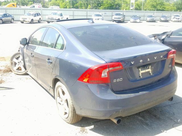 YV1622FS8C2086394 - 2012 VOLVO S60 T5 GRAY photo 3