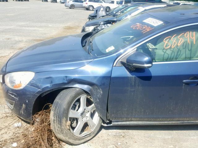 YV1622FS8C2086394 - 2012 VOLVO S60 T5 GRAY photo 9