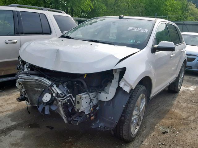 2FMDK4JC3DBA56431 - 2013 FORD EDGE SEL WHITE photo 2