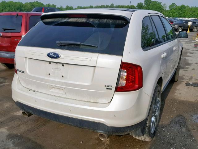 2FMDK4JC3DBA56431 - 2013 FORD EDGE SEL WHITE photo 4