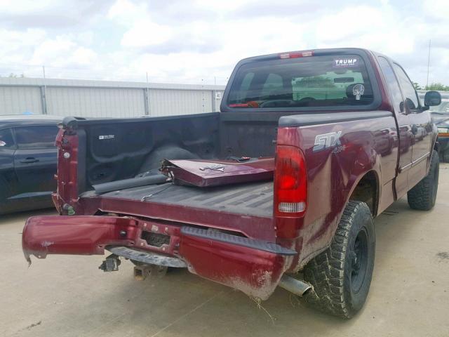 2FTRX18W94CA89504 - 2004 FORD F-150 HERI BURGUNDY photo 4