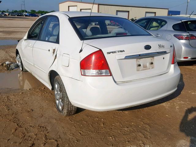 KNAFE121775468390 - 2007 KIA SPECTRA EX WHITE photo 3