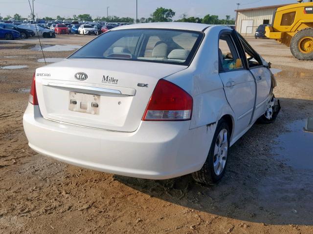 KNAFE121775468390 - 2007 KIA SPECTRA EX WHITE photo 4