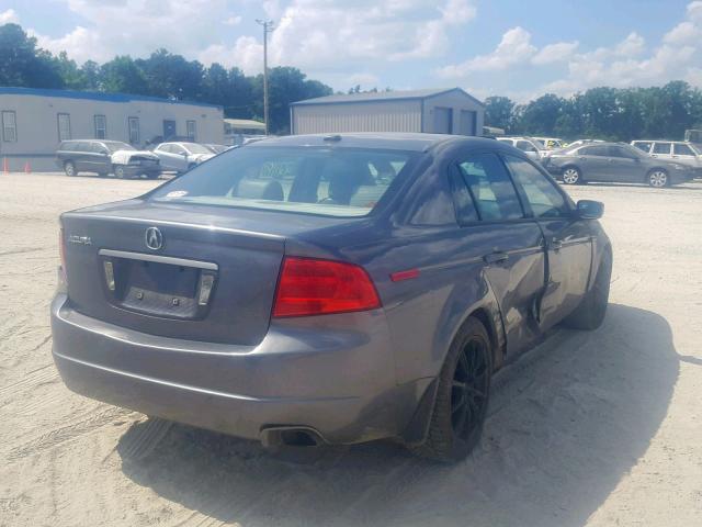 19UUA66296A005874 - 2006 ACURA 3.2TL GRAY photo 4