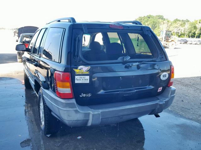 1J4GX48S62C226255 - 2002 JEEP GRAND CHER BLACK photo 3