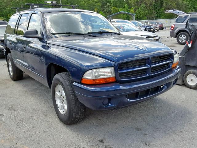 1B4HR38N22F209974 - 2002 DODGE DURANGO SP BLUE photo 1